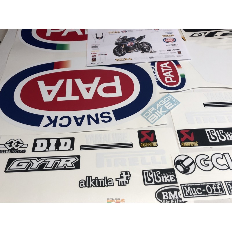 Kit Adesivo Moto Yamaha SBK 2018 Stickers Kit Moto Yamaha