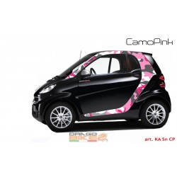 CAR STICKERS FOR  SMART  (Camo Pink)