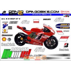 Набор Наклеек Race Replica Ducati MotoGP Marlboro team 2007 Valencia