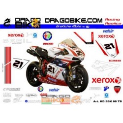 Набор Наклеек Moto Ducati Superbike Xerox 2008 Troy Bayliss Tribute