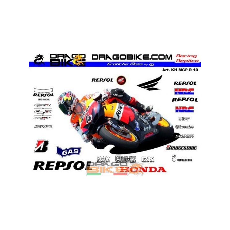 Kit Adesivo Moto Honda MotoGP Repsol 2010